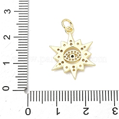 Brass Micro Pave Cubic Zirconia Pendants&nbsp;KK-K417-15B-G