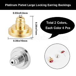 8Pcs 2 Colors Brass Ear Nuts&nbsp;FIND-BBC0003-58
