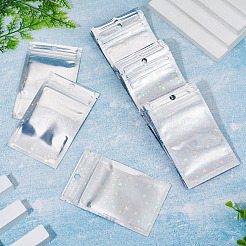 60Pcs Glitter Holographic Star Plastic Packaging Yin-yang Resealable Bags&nbsp;OPP-TA0001-24A
