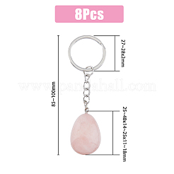 Natural Rose Quartz Keychain&nbsp;G-DC0001-24