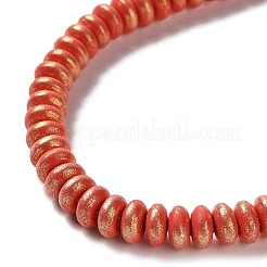 Spray Painted Handmade Polymer Clay Beads Strands&nbsp;CLAY-F004-B