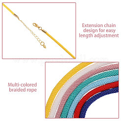 9Pcs 9 Colors Nylon Braided Cord Necklace Making&nbsp;NJEW-PH01639