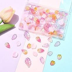 105Pcs 7 Styles Transparent Spray Painted Glass Pendants&nbsp;GLAA-YW0005-89