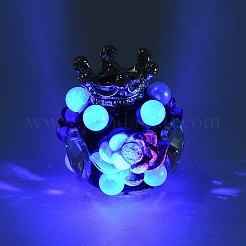 Color Changing UV Reactive Luminous Polymer Clay Rhinestone Beads&nbsp;CLAY-D007-06