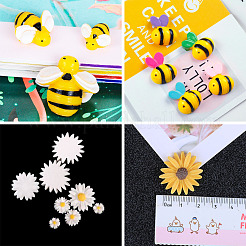 120Pcs DIY Bees & Daisy Shape Sofa Foam Nails Making Kits&nbsp;DIY-CD0001-12P