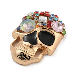 Alloy with Enamel and Rhinestone Cabochons&nbsp;FIND-B033-02B-KCG