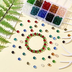 300Pcs 10 Colors Glass Beads Strands&nbsp;EGLA-YW0003-27