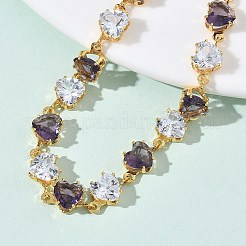 Brass Link Chain Bracelets&nbsp;BJEW-D378-05G