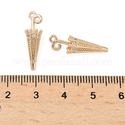 Brass Micro Pave Cubic Zirconia Pendants&nbsp;KK-S531-17G
