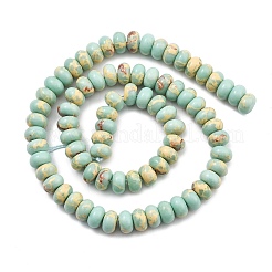 Synthetic Aqua Terra Jasper Beads Strands&nbsp;G-F224-02-8x5mm-01