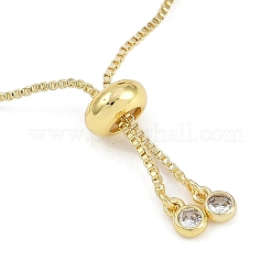 Virgin Mary Theme Brass Micro Pave Cubic Zirconia Slider Bracelets for Women&nbsp;BJEW-U013-02G-05