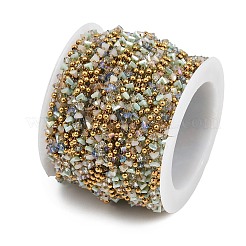 304 Stainless Steel Handmade Beaded Chains&nbsp;CHS-P022-02G-02