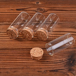 Empty Small Glass Cork Bottles&nbsp;AJEW-WH0035-03-3x6cm