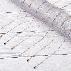 20Pcs 2 Style 304 Stainless Steel Cable Chains Necklaces Set for Men Women&nbsp;NJEW-NB0001-05