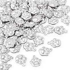 60Pcs 304 Stainless Steel Charms. Paw Print Charm&nbsp;STAS-TA0001-45