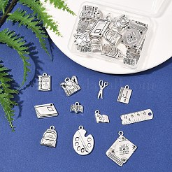 36Pcs 12 Style Tibetan Style Alloy Pendants for Teachers' Day&nbsp;TIBE-FS0003-28