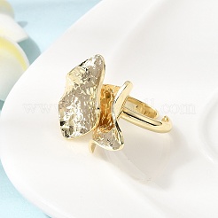 Brass Cuff Open Rings for Women&nbsp;RJEW-F215-06G