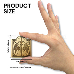 Brass Clips with Black Back&nbsp;AJEW-WH0689-020