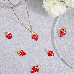 6Pcs 3 Style Brass Enamel Pendants&nbsp;KK-BBC0019-49