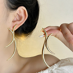 Arch Line Alloy Stud Earrings&nbsp;FS-WGE611E-01