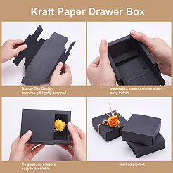 Kraft Paper Drawer Box&nbsp;CON-YW0001-03A-B