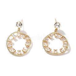 Stainless Steel Flat Round Dangle Stud Earrings&nbsp;ZY0681-2