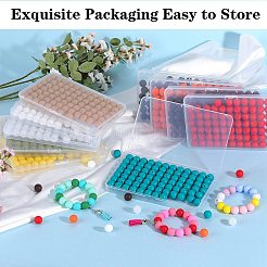 80Pcs Round Silicone Focal Beads&nbsp;SIL-SZ0001-24-04
