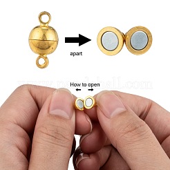 Brass Magnetic Clasps with Loops&nbsp;MC019-NFG