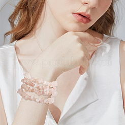 3 Strands Natural Rose Quartz Chip Beads Strands&nbsp;G-PA0001-36