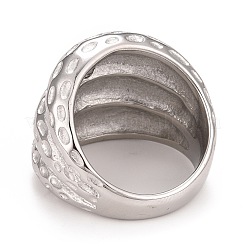 Non-Tarnish 304 Stainless Steel Textured Chunky Finger Ring for Men Women&nbsp;RJEW-B040-08P