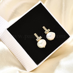 Natural Pearl Ear Studs&nbsp;EJEW-L099-09G