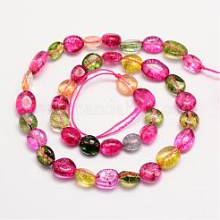 Dyed Natural Crackle Quartz Bead Strands&nbsp;G-L459-30
