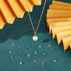 100Pcs 304 Stainless Steel Bead Cap Pendant Bails&nbsp;STAS-UN0042-26B