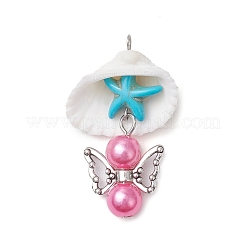 12Pcs Shell Pendants&nbsp;PALLOY-JF03695-02