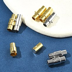 8 Sets 2 Colors Brass Locking Tube Magnetic Clasps&nbsp;KK-FS0001-61