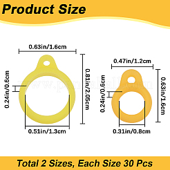 60Pcs 2 Style Silicone Pendant&nbsp;SIL-GF0001-42A