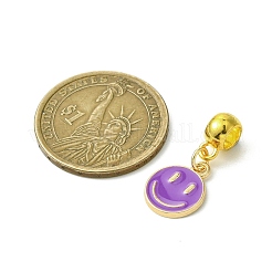 Golden Tone Alloy Enamel European Dangle Charms&nbsp;PALLOY-JF03235