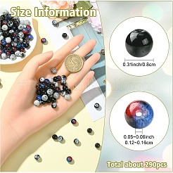 300Pcs 4 Colors Baking Paint Glass Round Beads&nbsp;DGLA-YW0001-52