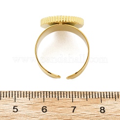 304 Stainless Steel Open Cuff Rings for Women&nbsp;RJEW-K248-13G