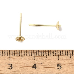 Brass Studs Earrings Finding&nbsp;KK-K383-01B-G