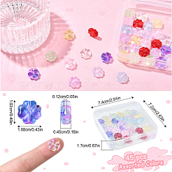 45Pcs 9 Colors Handmade Lampwork Beads&nbsp;LAMP-YW0001-24