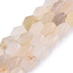 Natural White Agate Beads Strands&nbsp;G-Q608-11D