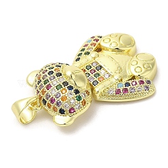Brass with Cubic Zirconia Pendants&nbsp;KK-K340-01G