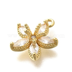 Brass Micro Pave Cubic Zirconia Pendants&nbsp;KK-Q035-13G