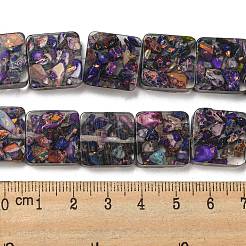 Dyed Natural Imperial Jasper with Resin Beads Strands&nbsp;G-G083-C02-01
