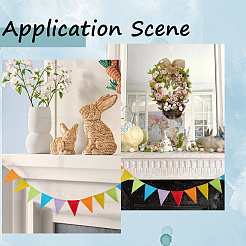 Linen & Twine Pennant Flags Banners&nbsp;DIY-WH20001-99G