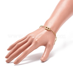 304 Stainless Steel Oval Link Bracelet and Necklace with Paperclip Chains&nbsp;SJEW-JS01254