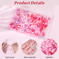 96G 8 Colors Imitation Cat Eye Glass Cylinder Seed Beads&nbsp;GLAA-SC0003-20B