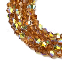 Electroplate Transparent Glass Beads Strands&nbsp;EGLA-K015-18U