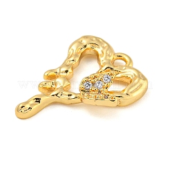 Brass with Clear Cubic Zirconia Pendants&nbsp;LS-KK-G508-01A-G